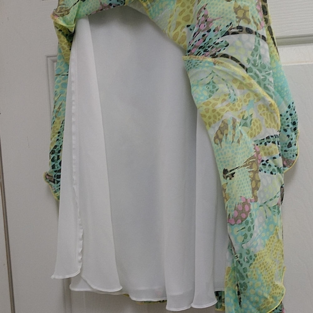 Vintage Skirt Elliot Lauren Flouncy Print Panel - Picture 5 of 8